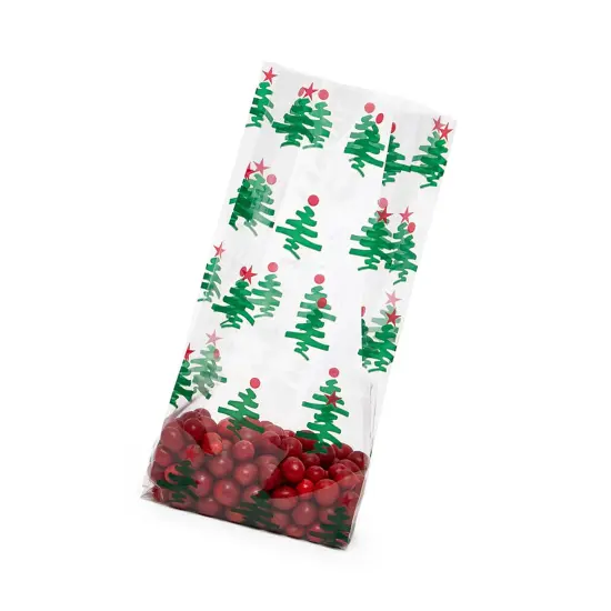 5&rdquo; x 3&rdquo; x 11.5&rdquo; Holiday Cello Bags with Festive Patterns {3}