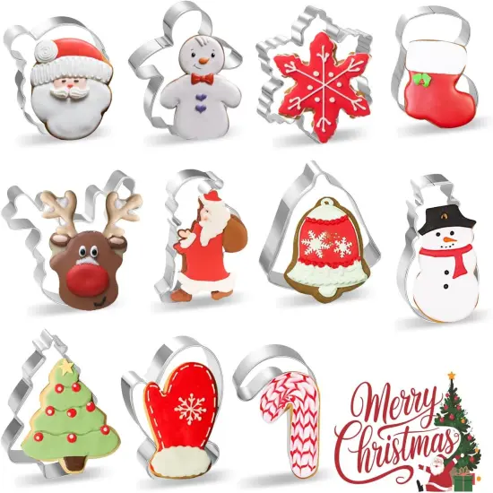 Thanksgiving Cookie Cutters Set &ndash; 12 Pcs Pumpkin Turkey Maple Leaf Squirrel Fall Shapes {4}