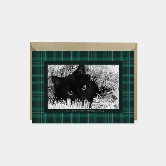 Plaid Holiday Photo Card, Tartan Photo {1}