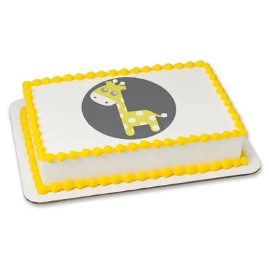 1/4 Sheet - Baby Giraffe Baby Shower - Edible Cake/Cupcake Party Topper!!! {1}