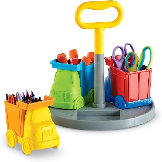 5 Pieces, Kids Art Supplies Organizer, Storage Caddy for Kids,Crayon Organizer : Trucks {1}