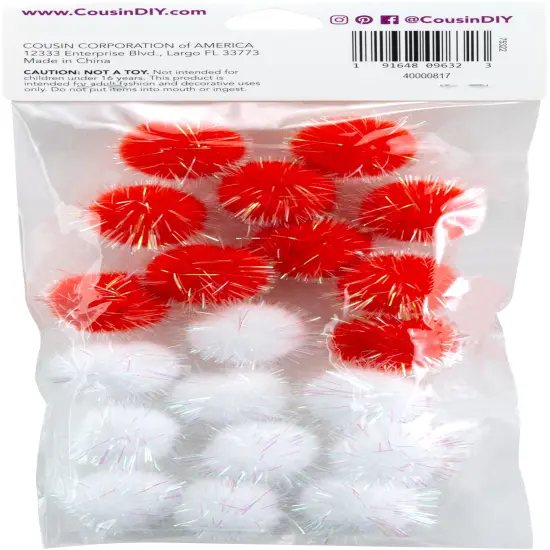 CousinDIY Pom-Poms 1" 20/Pkg-Christmas Lights {3}