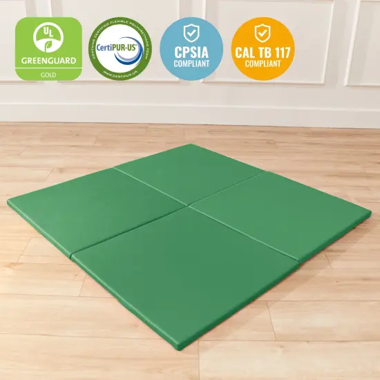 Play Patch Activity Mat Squares, Modular Playmat, 4-Pack Green {6}