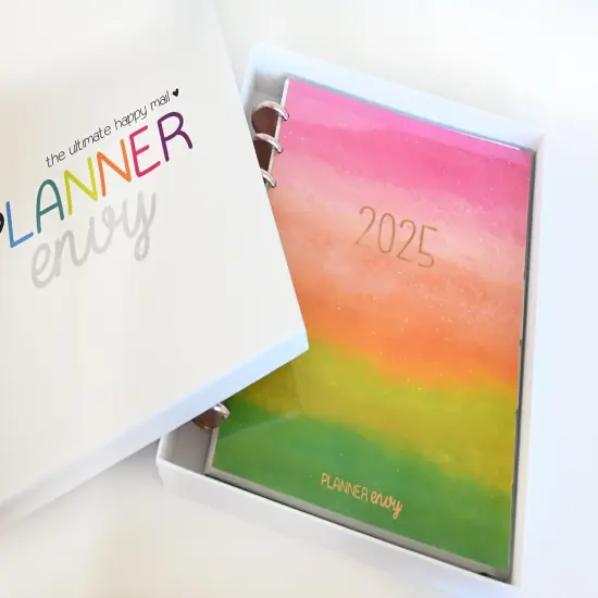 2025 Planner - Horizontal Layout, Disc Bound - "Rainbow Glitz" (#701) {3}