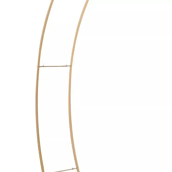 Gold 8 feet Metal Double Hoop BACKDROP STAND Wedding Arch Party Events Supplies {2}