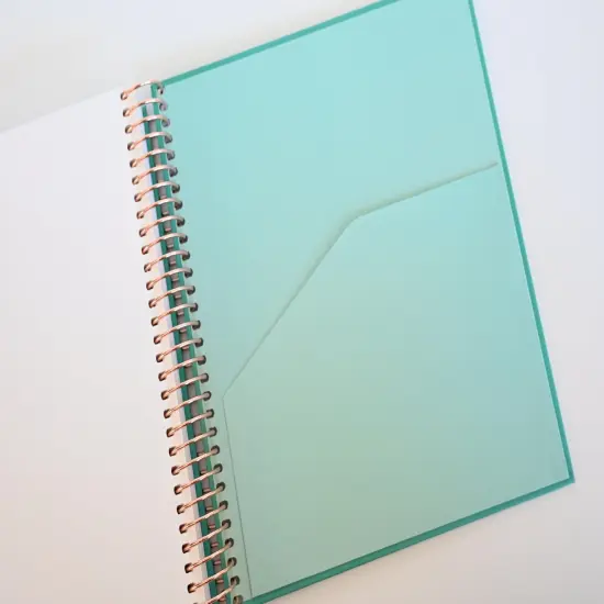 2025 Planner - Mini Signature Layout, Spiral Bound - "Teal Strokes" (#502) {3}