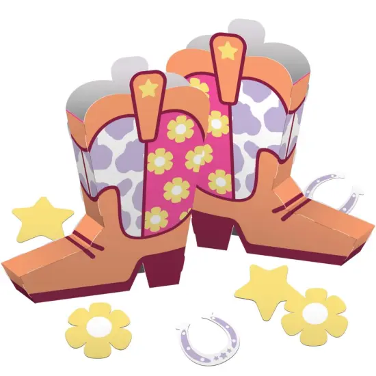 Boots and Bows 3D Centerpiece w/ Cutouts (2/Pkg) {1}