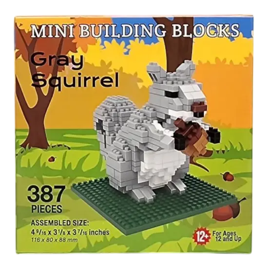 Mini Building Blocks - Gray Squirrel {1}