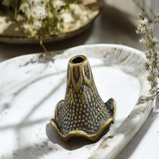 16x22mm Antique Bronze Calla Lily Tassel/Bead Caps {3}