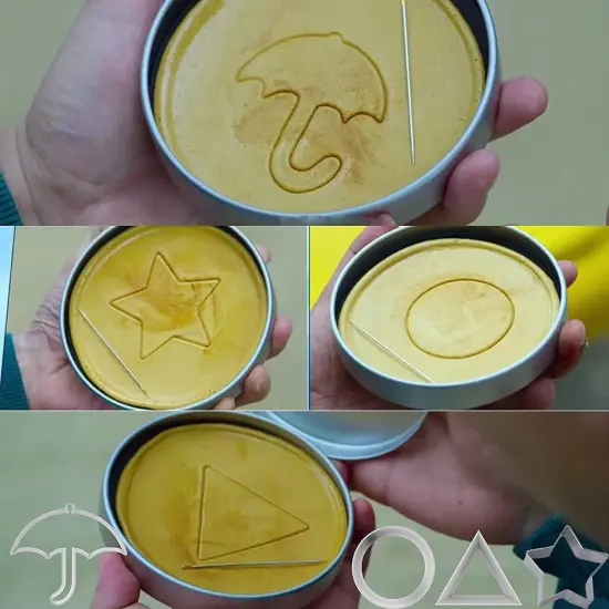 Biscuits Sugar Pie Korean Sugar Candy Making Tools Set DALGONA Kit (18pcs in 1set), Mold, Press Stainless Steel {2}