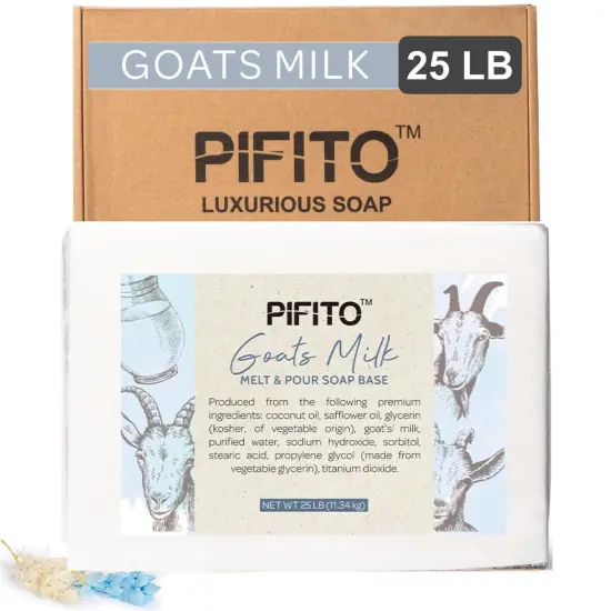 Pifito Goats Milk Melt and Pour Soap Base │ Bulk Premium 100% Natural Glycerin Soap Base │ Luxurious Soap Making Supplies {1}