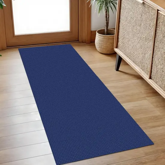 Washable Runner Rug 2'x5' Non Slip Runners for Hallways Entryway Runner Indoor, Kitchen Throw Rug Woven Cotton Floor Carpet for Hall Entrance Bedroom, Royal Blue/Navy {1}