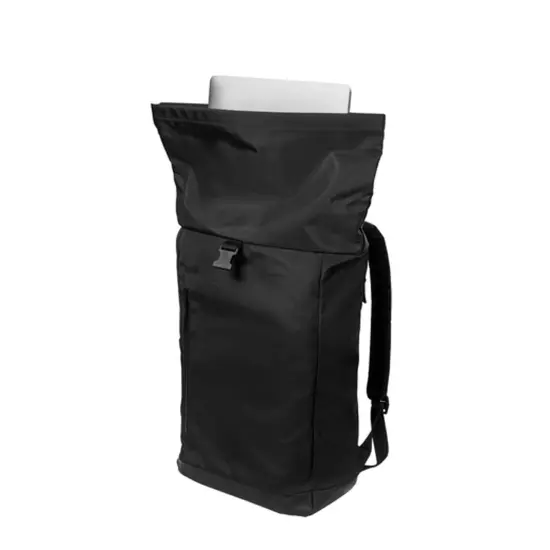 Mercer+Mettle&reg; Rucksack Rolltop Backpack with Laptop Sleeve for Commuters Deep Black {6}