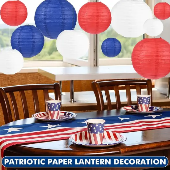 4th of July Independence Day Paper Lanterns Party Decorations DIY Hanging Paper Lanterns {1}