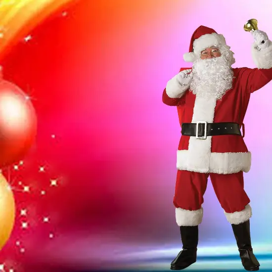 Extra Large Regency Plush Santa Suit with Jacket Pants Belt Gloves and Boot Tops {2}