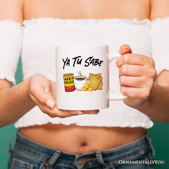 Ya Tu Sabe Café Queso and Galleta Mug, Funny Latin Coffee Gift For Caffeine Lover {2}