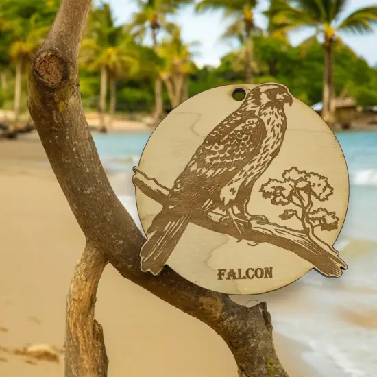 Ornament - Falcon Raw Wood {3}