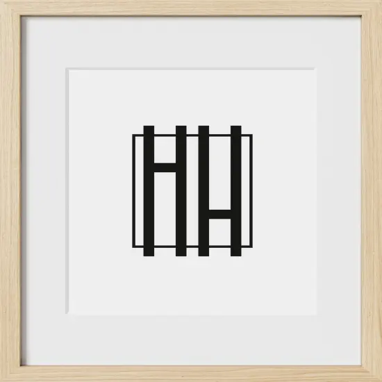 Haus and Hues Oak Wood Picture Frames Matted with Real Glass Black {6}