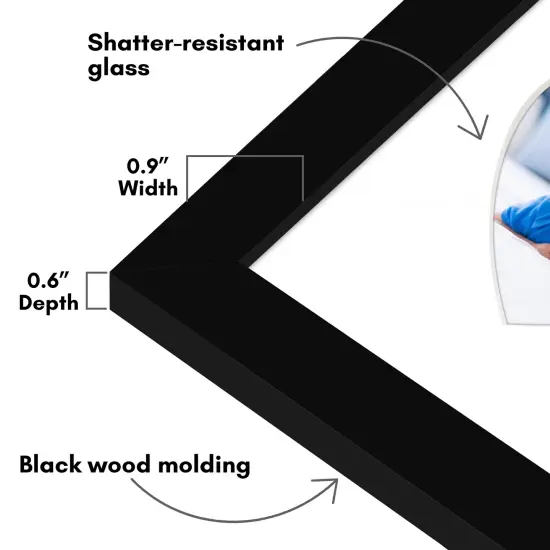 Americanflat Picture Frame with Heart-Shaped Mat - Ideal for Any Room, Living Rooms, Dorm Room {9}