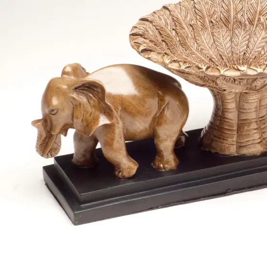 AA Importing Two Elephants Bowl Brown {3}