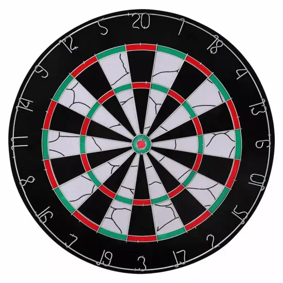 18'' Dart Board Dartboard Set Sports Game Sisal Bristle with 6 Steeltip Darts {2}