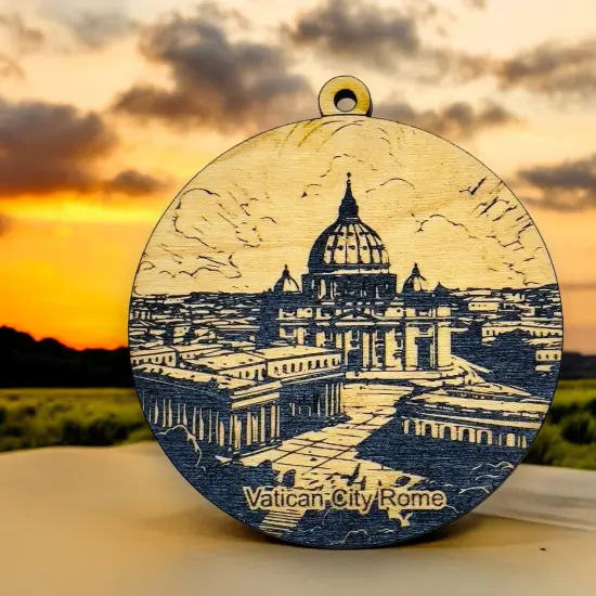 Ornament - Black - Vatican City Rome {3}