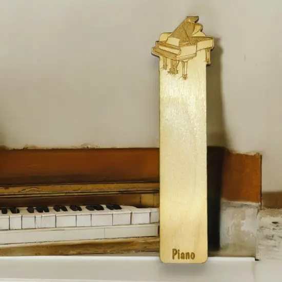 Bookmark - Piano - birch wood {3}