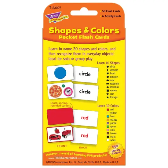 Shapes & Colors Pocket Flash Cards, 6 Packs {2}