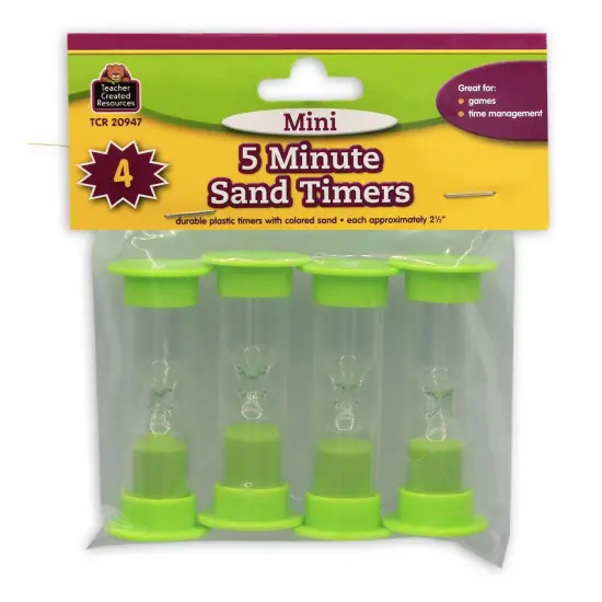 Sand Timer, Mini, 5 Minute, 4 Per Pack, 6 Packs {2}