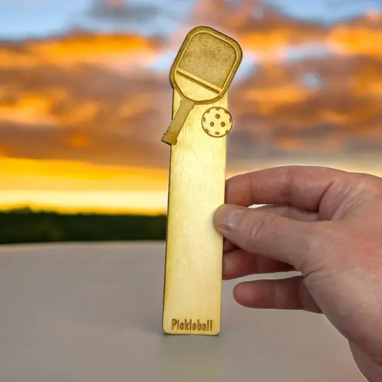 Bookmark - Pickleball - Birch wood {2}