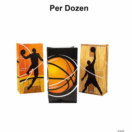Basketball Treat Bags - 12 Pc. {1}
