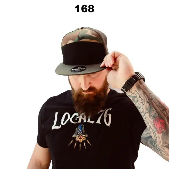 Richardson&reg; Seven Panel Trucker Cap Charcoal/Gold {3}