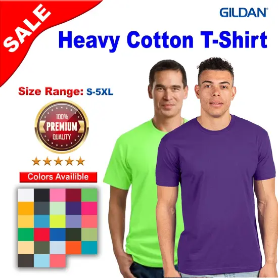 Gildan&reg; Heavy Cotton Short Sleeve Crewneck T-Shirt He Mil Green {3}