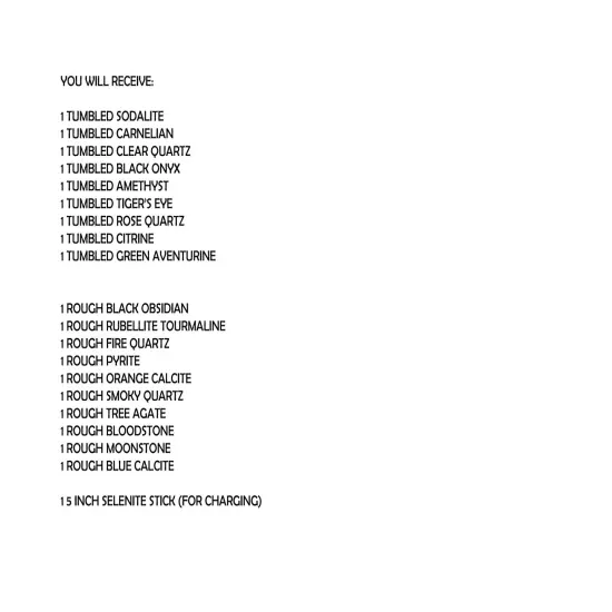 20 PIECES Healing Crystal Starter Set {5}