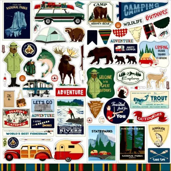 Carta Bella Outdoor Adventures 12 x 12 Cardstock Stickers {1}