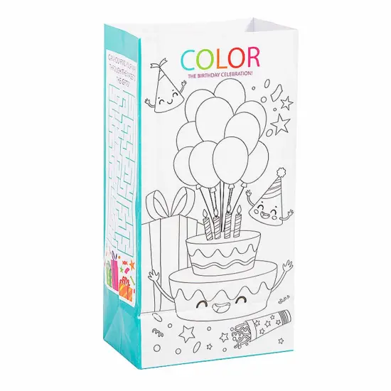 Birthday Party Activity Paper Treat Bags 5 1/4" x 10" - 12 Pc. {6}