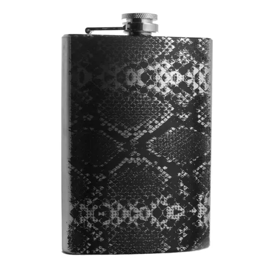 8oz Rattlesnake Stainless Steel flask {3}