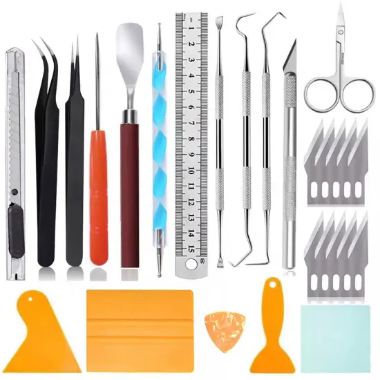 27 Pieces Craft Tools Set, Vinyl Weeding Tools, Craft Basic Set, Craft Vinyl Tools Kit for Silhouettes/Cameos/Lettering/Cutting/Splicing {1}