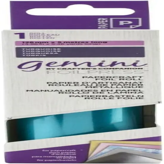 Gemini FoilPress Papercraft Foil - Turquoise 5.46 yard roll {1}