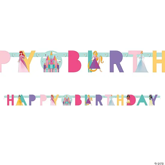 Disney Princess Happy Birthday Banner {3}