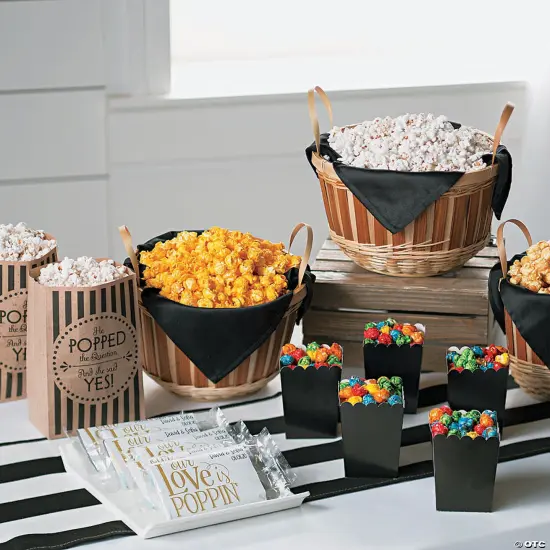 Wedding Popcorn Kraft Paper Treat Bags 5 1/4" x 8" - 12 Pc. {4}