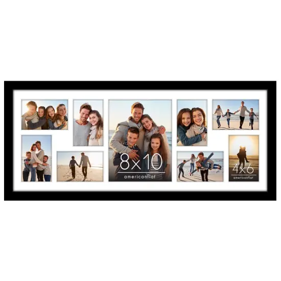 Americanflat 12x30 Collage Picture Frame - Fits One 8x10 Photo and Eight 4x6 Photos or One 12x30 Photo {7}