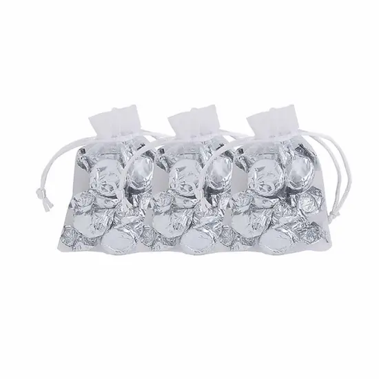 Mini Sheer Wedding Organza Drawstring Treat Bags 3 1/4" x 4 3/4" - 12 Pc. {6}