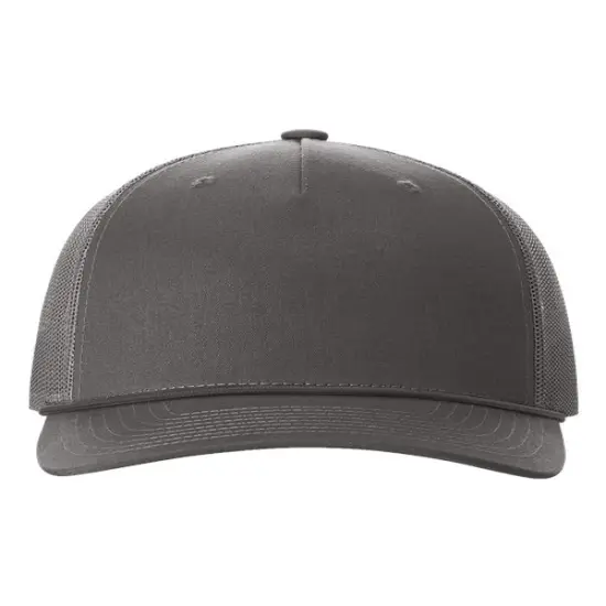 Richardson&reg; Five Panel Trucker with Rope Cap HGrey/ Black {7}