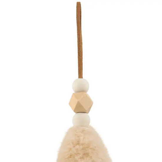 Northlight Plush Tree Star and Heart Shaped Plaid Christmas Ornaments - 4.5" - Tan - Set of 3 Beige {7}