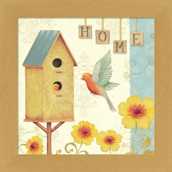 Welcome Home I by Daphne Brissonnet 13" x 13" Framed Wall Art {1}