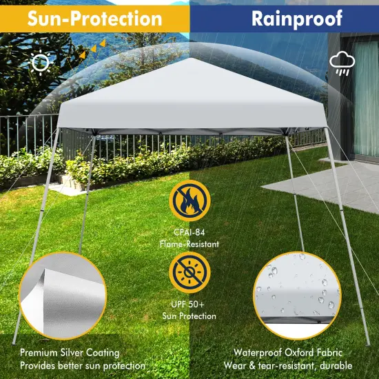 Costway 10x10ft Patio Outdoor Instant Pop-up Canopy Slanted Leg UPF50+ Sun Shelter {5}