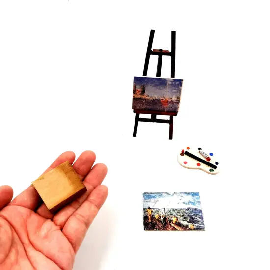 Doll House Accessory Painting Tool Set Miniature Dollhouse Toy Balcony Patio Furnitures Decoration Accessories 1 12 Scale {6}