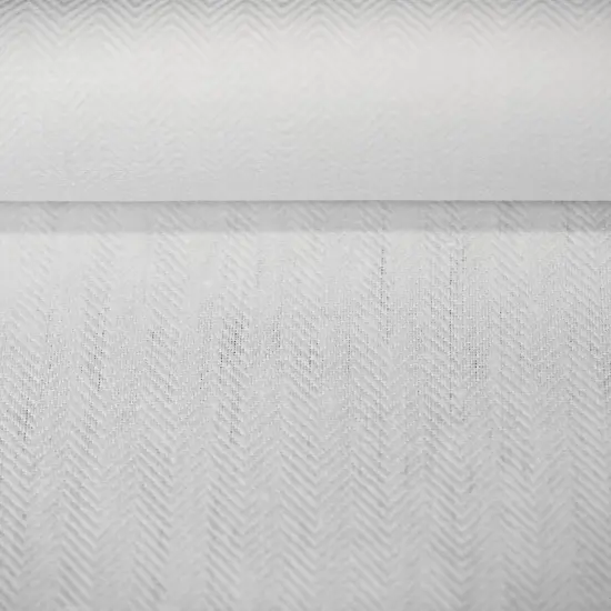 1 Yard White Irish Linen Herringbone Premium Natural Sewing Fabric 57" Width {6}
