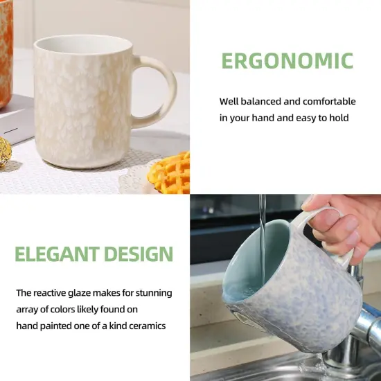 17 OZ Coffee Mugs Set of 4, Ceramic Modern Coffee Mugs Set {2}